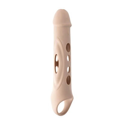 Evolved Novelties Big Boy Extender - Remote-Controlled Vibrating Penis Extender - Beige
