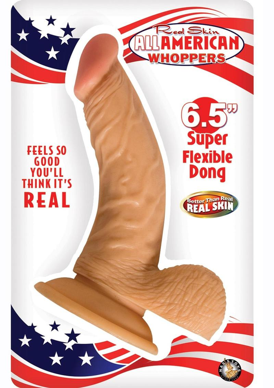 Nasstoys 6.5 Inch All American Whopper - Flexible Realistic Erection Cock with Suction Cup - Beige