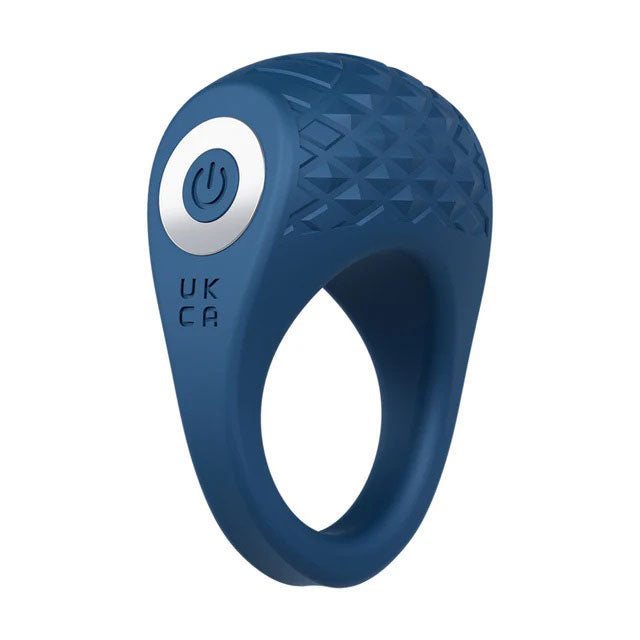 Performance Plus Flex Pro Cock Ring with Vibrating C-Stim Pad – Blue