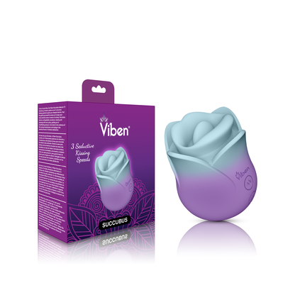 Viben Succubus Vibrating Kissing Rose - Multi-Function Waterproof Stimulator
