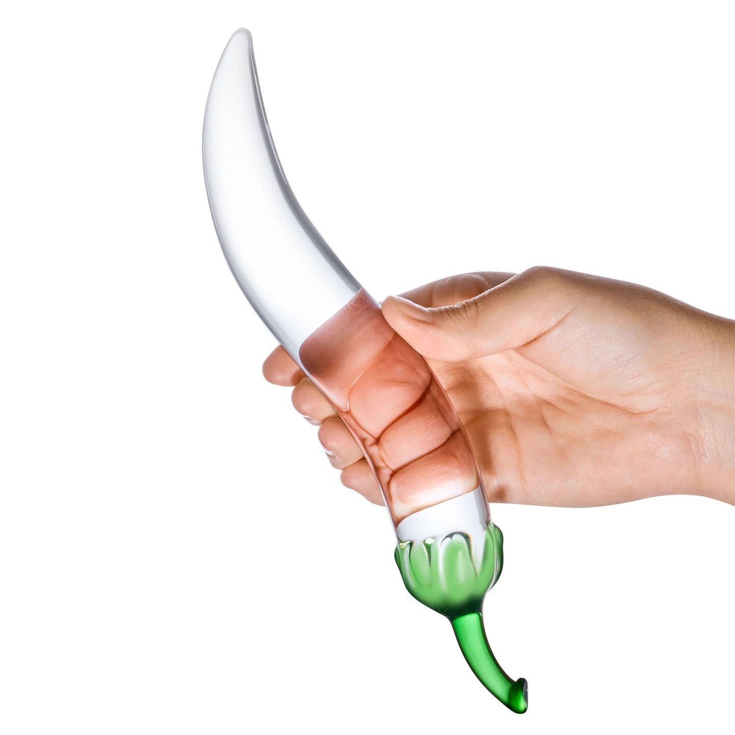Glas Naturals Chili Pepper Dildo – Handcrafted Borosilicate Glass, Clear