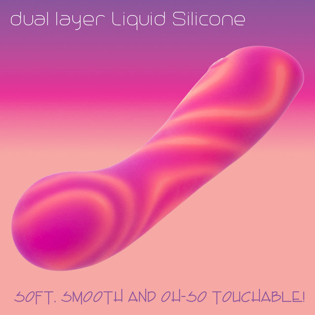 CalExotics Endless Summer Sunset Seducer G-Spot Vibrator, Dual-Layer Liquid Silicone, Pink