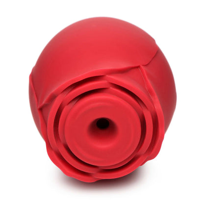 Mystic Rose Sucking and Vibrating Silicone Rose - Red - Multi-Function Toy