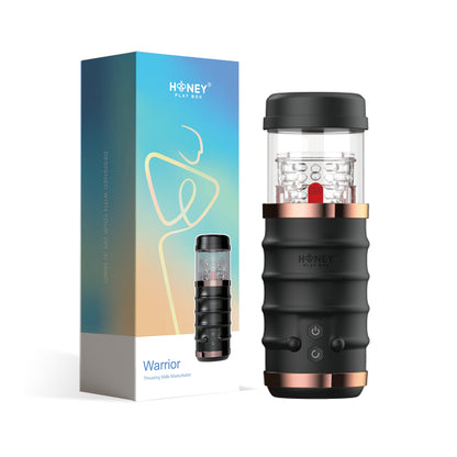 Honey Play Box Warrior Thrusting Male Masturbator - Black - Automatic Thrusting