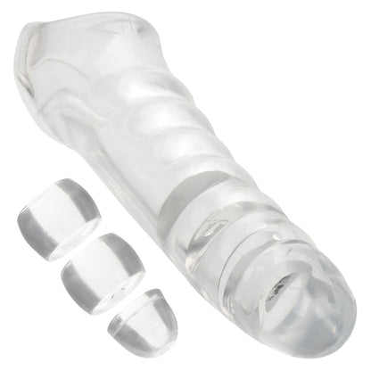 CalExotics Performance Maxx Clear Extension Kit – Clear, 3.75" Head, Body-Safe Material