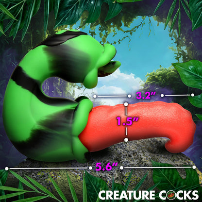 XR Brands Tongue Lasher Silicone Vibrator – Green – Multi-Function, Waterproof