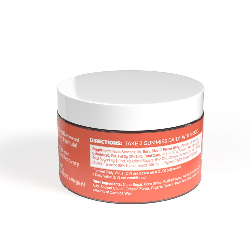 Dynamo Wellness Recharge Recovery Gummies – Vegan, Turmeric and Ginger Blend