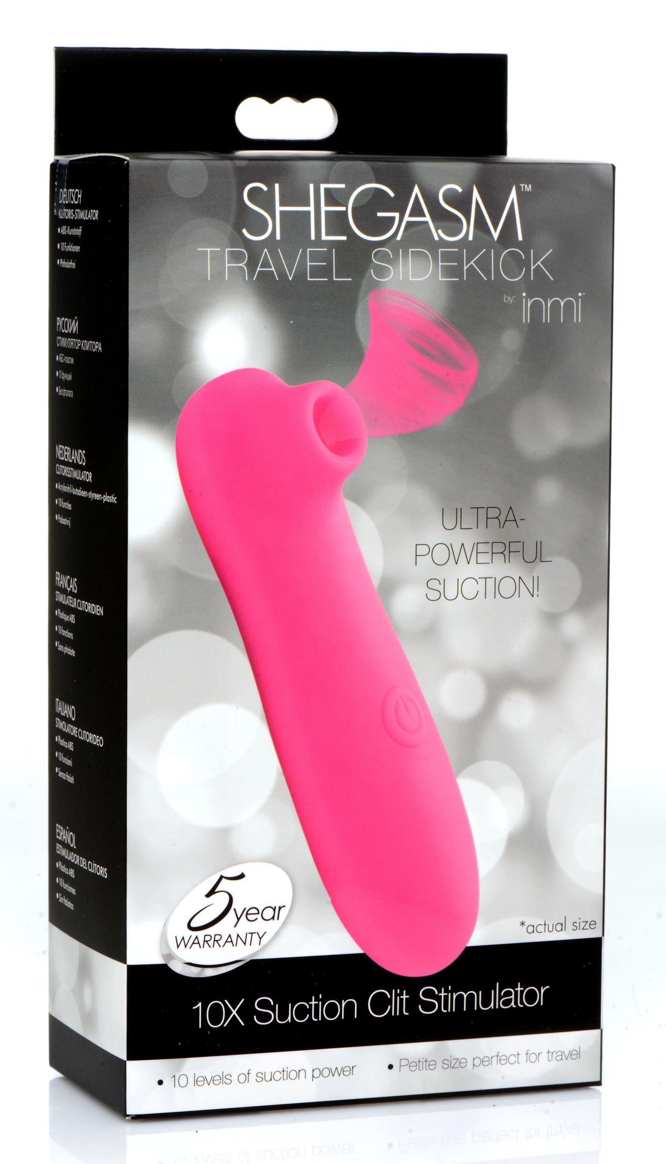 Shegasm Travel Sidekick 10x Suction Clit Stimulator – Pink