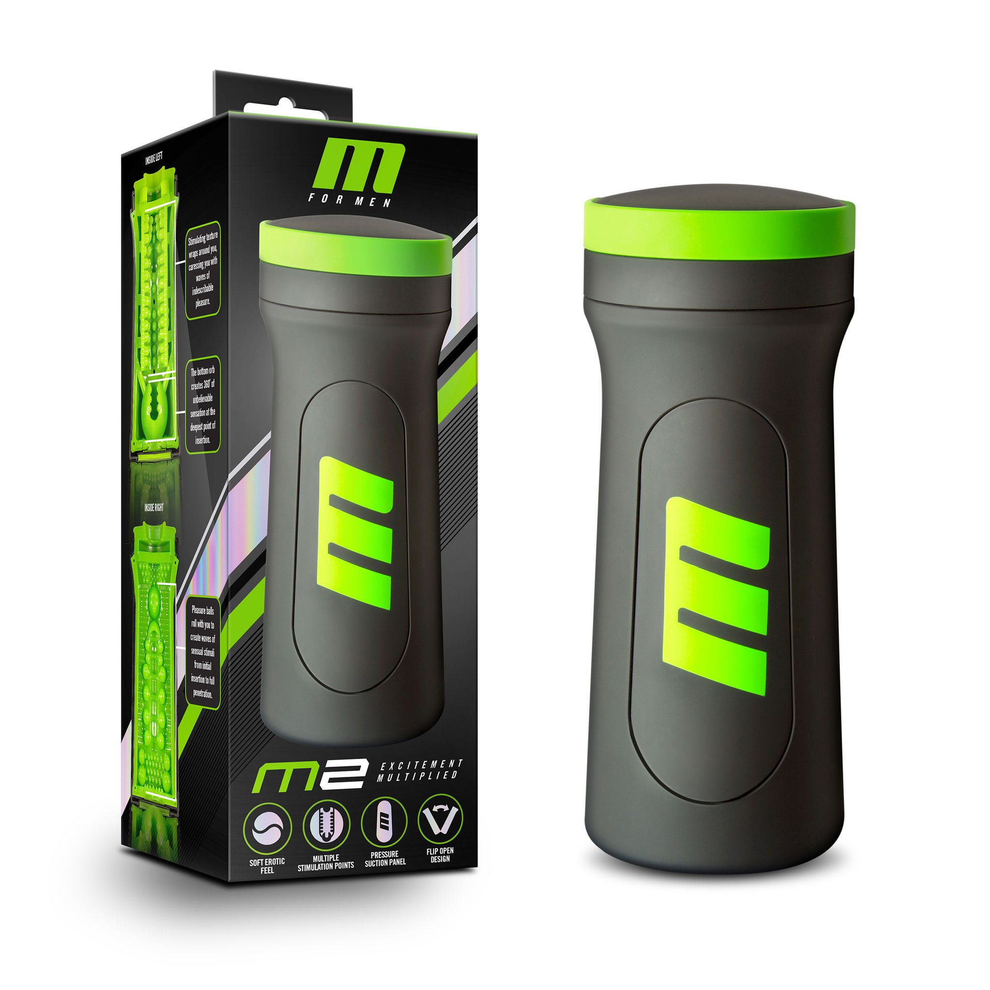 Blush M for Men M2 Male Masturbator Cup with Pressure Control - Black