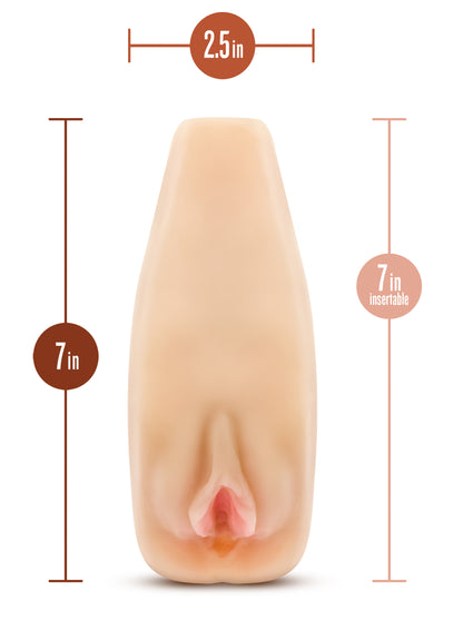 Blush M Elite Soft and Wet Stroker – Beige – Self-Lubricating with Vibrations