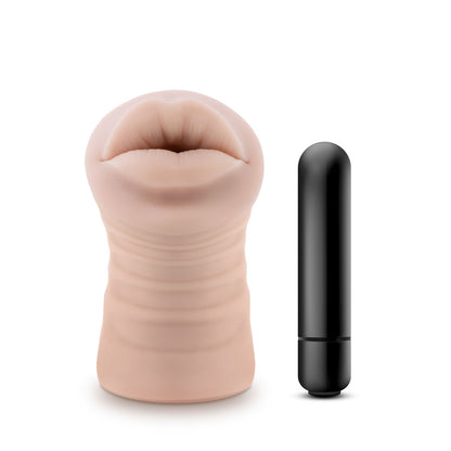 Blush Angie Vibrating Stroker for Men - Beige