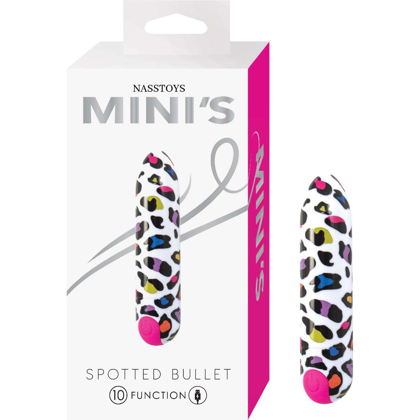 Nasstoys Minis Spotted Bullet Vibrator with 10 Functions – White