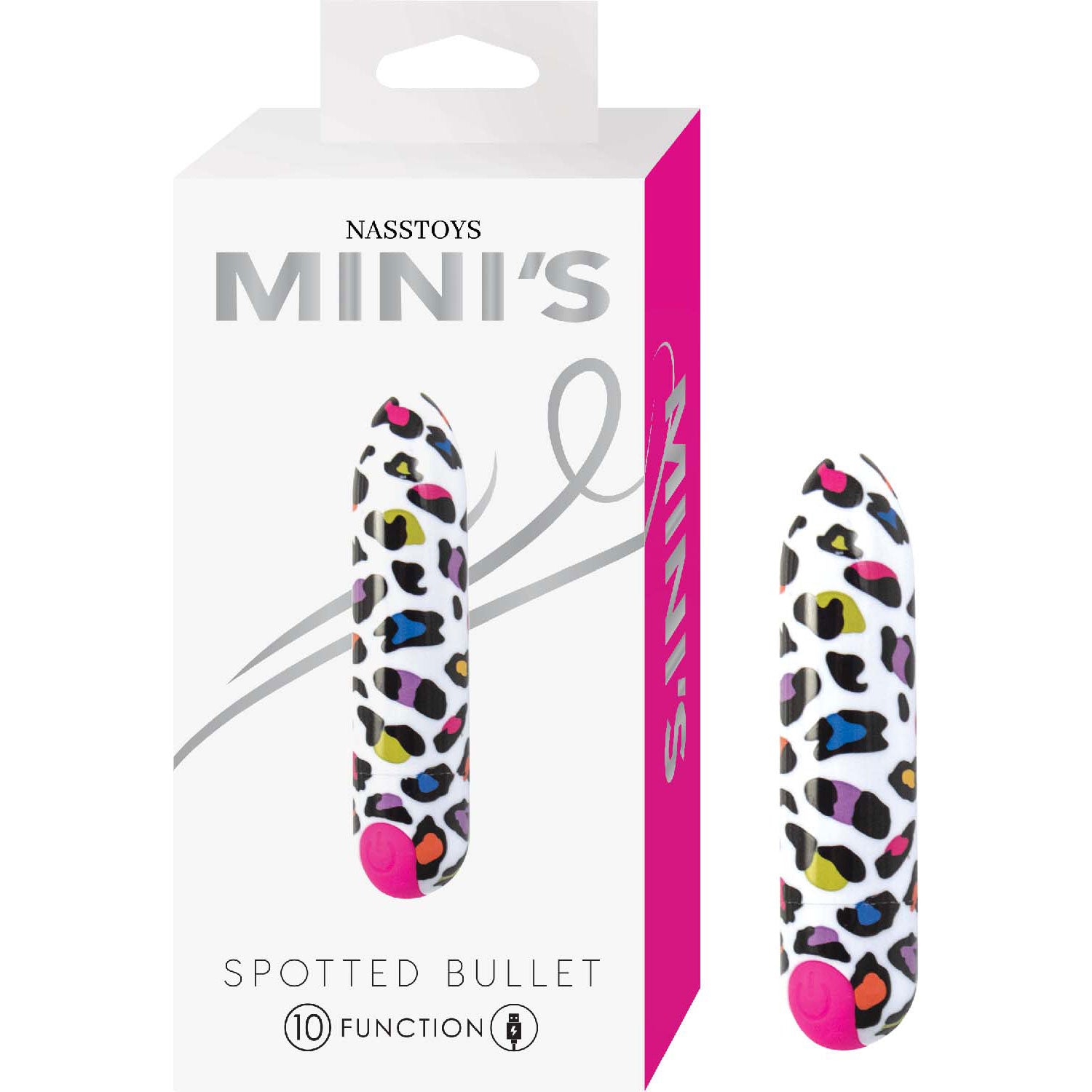 Nasstoys Minis Spotted Bullet Vibrator with 10 Functions – White