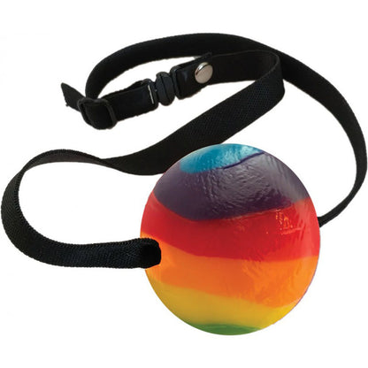 Hott Products Rainbow Candy Ball Gag – Strawberry Flavor