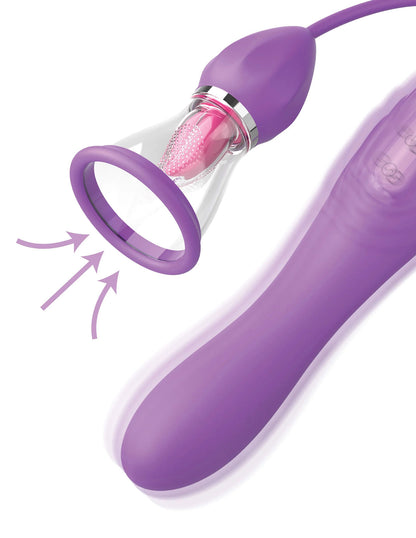 Pipedream Her Ultimate Pleasure Max - Multi-Function Suction and Vibration Device - Purple