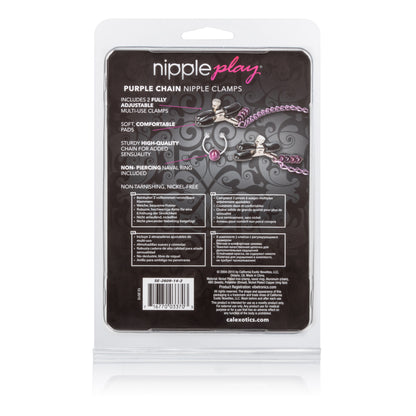 CalExotics Purple Chain Nipple Clamps – Adjustable and Comfortable