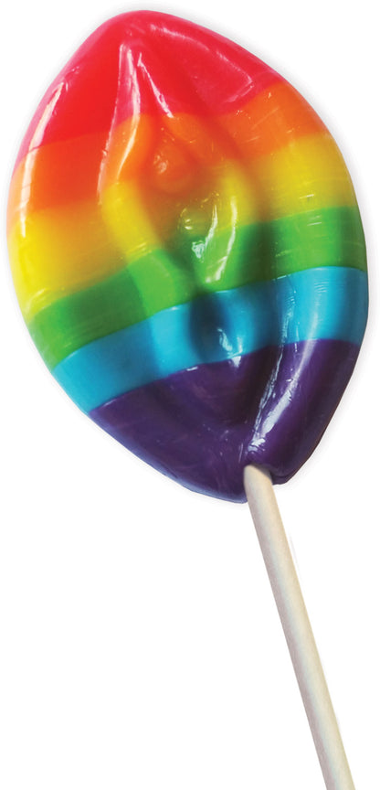 Hott Products Rainbow Pussy Pop – Fruity Flavor Candy – 6 Inch