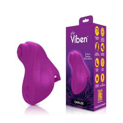 Viben Carlee Tapping Finger Vibe - Purple - Waterproof and Rechargeable