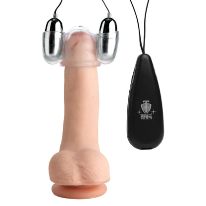 XR Brands Clear Multi-Speed Vibrating Head Teaser with Wired Remote