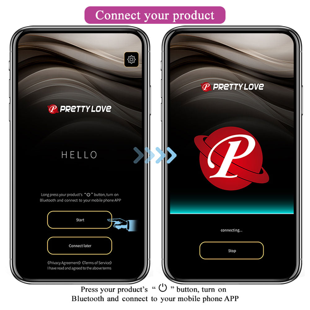 Pretty Love Nymph APP Controlled Vibrating Egg - Purple