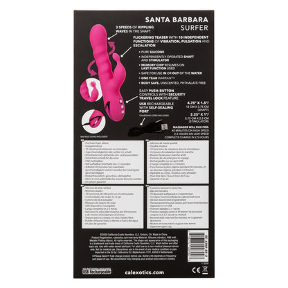 California Dreaming Santa Barbara Surfer – Rechargeable Vibrating Massager with Flickering Teaser – Purple