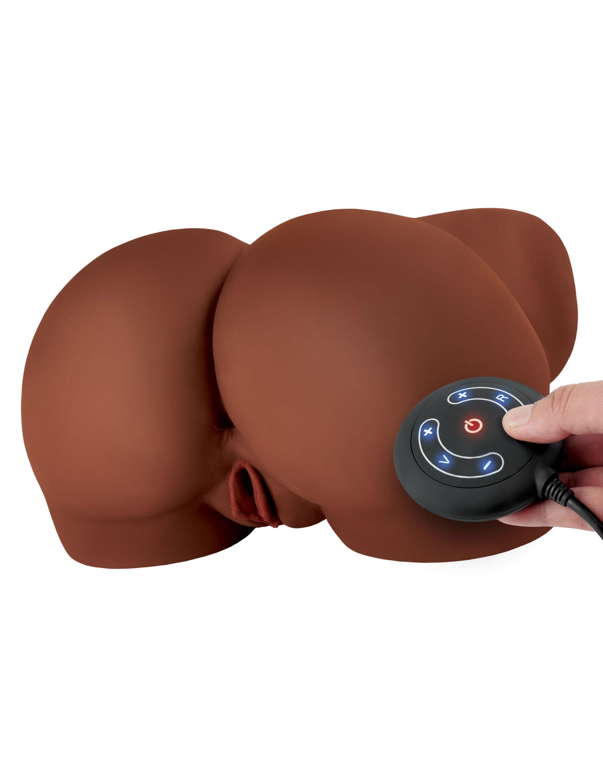Pipedream PDX Elite Milk Me Silly Masturbator - Brown, Dual Motor, 5-Speed Rotation and Vibration