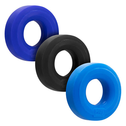 Hunkyjunk HUJ3 C-Ring 3 Pack – Blue / Multi
