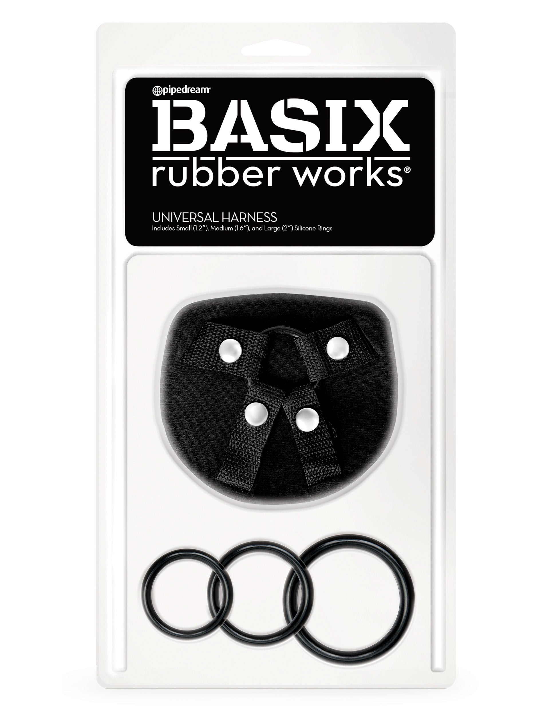 Pipedream Basix Universal Harness for Strap-On Play – Black