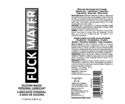 Fuck Water Premium Silicone Lubricant - 4 Fl. Oz.