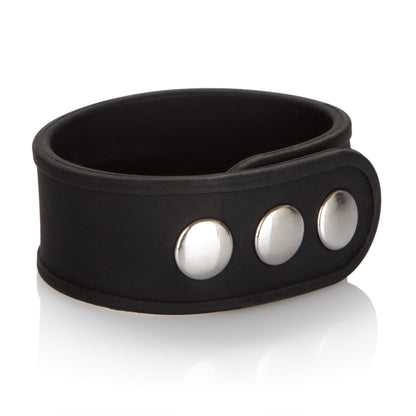 CalExotics Silicone Tri-Snap Erection Ring – Adjustable, Black
