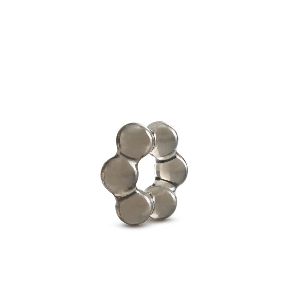 Blush Stay Hard Thick Bead Cock Ring – Black – Stretchy and Comfortable