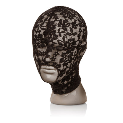 CalExotics Scandal Lace Hood - Black - Sensory Play Mask