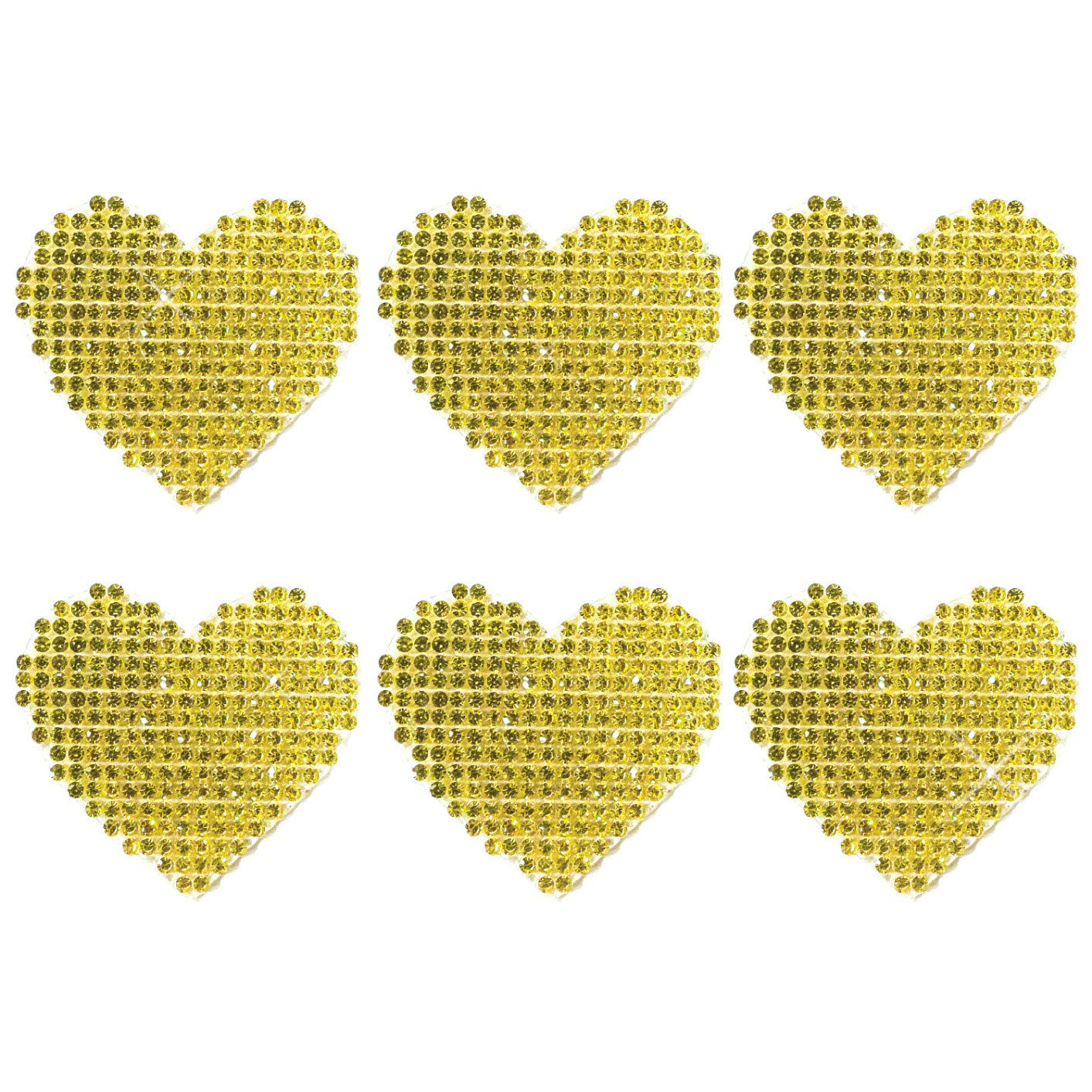 Neva Nude Razzle Dazzle Crystal Jewel Sparkle Body Stickers 6 Pk - Gold