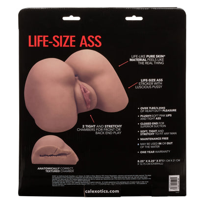 CalExotics Stroke It Life-Size Ass Stroker with Dual Chambers – Brown