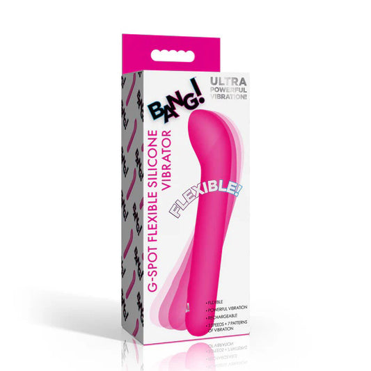 XR Brands G-Spot Flexible Silicone Vibrator – Pink