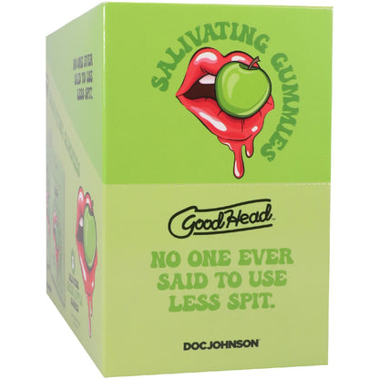 Goodhead Salivating Gummies - Green Apple Flavor - 24 Pack Display