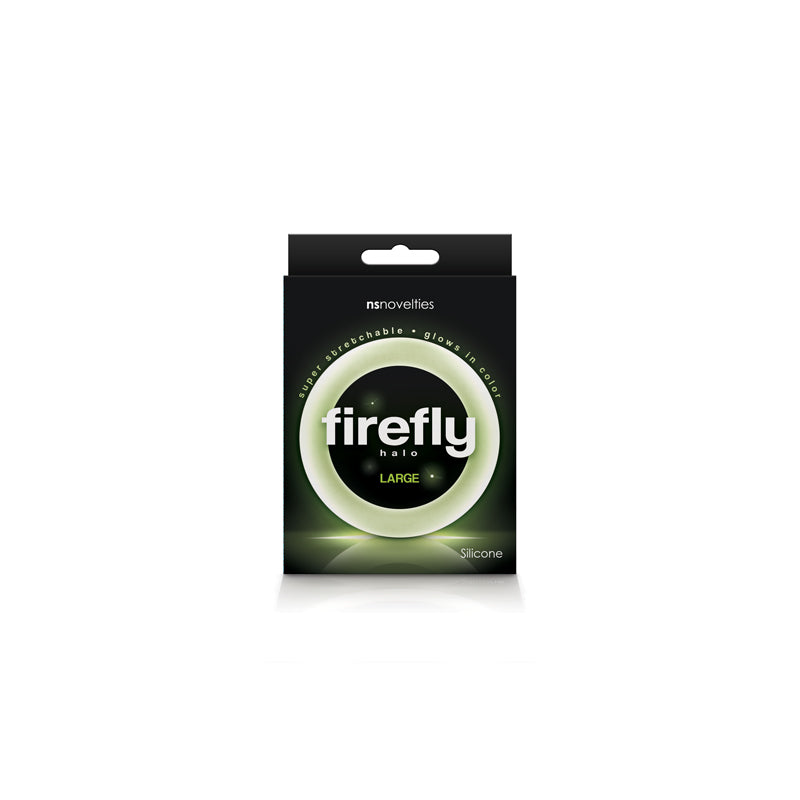 Firefly Halo Large Glow-in-the-Dark Cock Ring - Clear