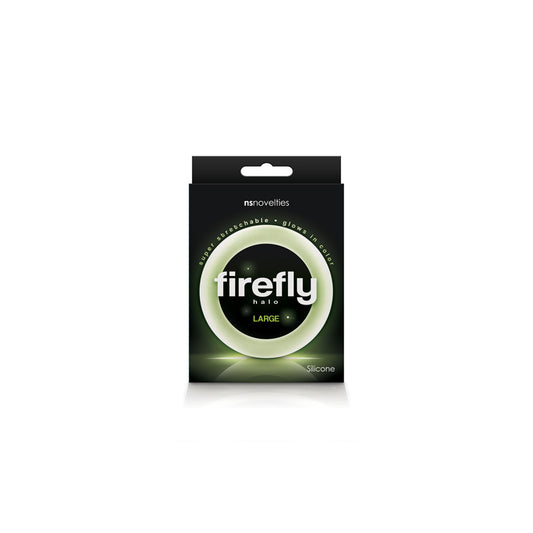 Firefly Halo Large Glow-in-the-Dark Cock Ring - Clear