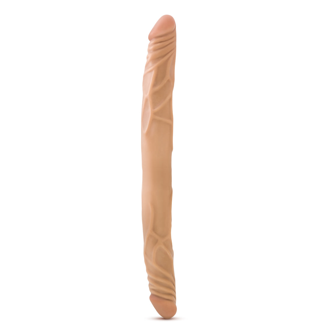 B Yours 14 Inch Double Dildo - Realistic Flexible Design - Brown