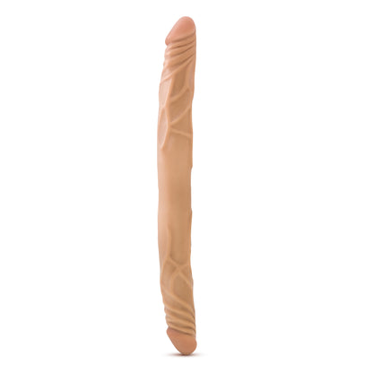 B Yours 14 Inch Double Dildo - Realistic Flexible Design - Brown