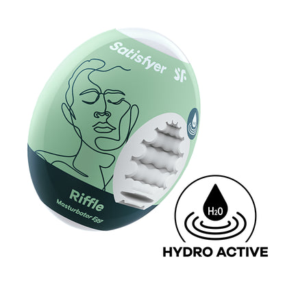 Satisfyer Riffle Masturbator Egg - Light Green - Single Use