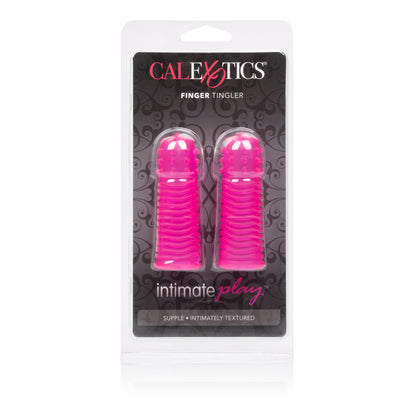 CalExotics Intimate Play Finger Tinglers – Pink – Flexible Ribbed Teasers