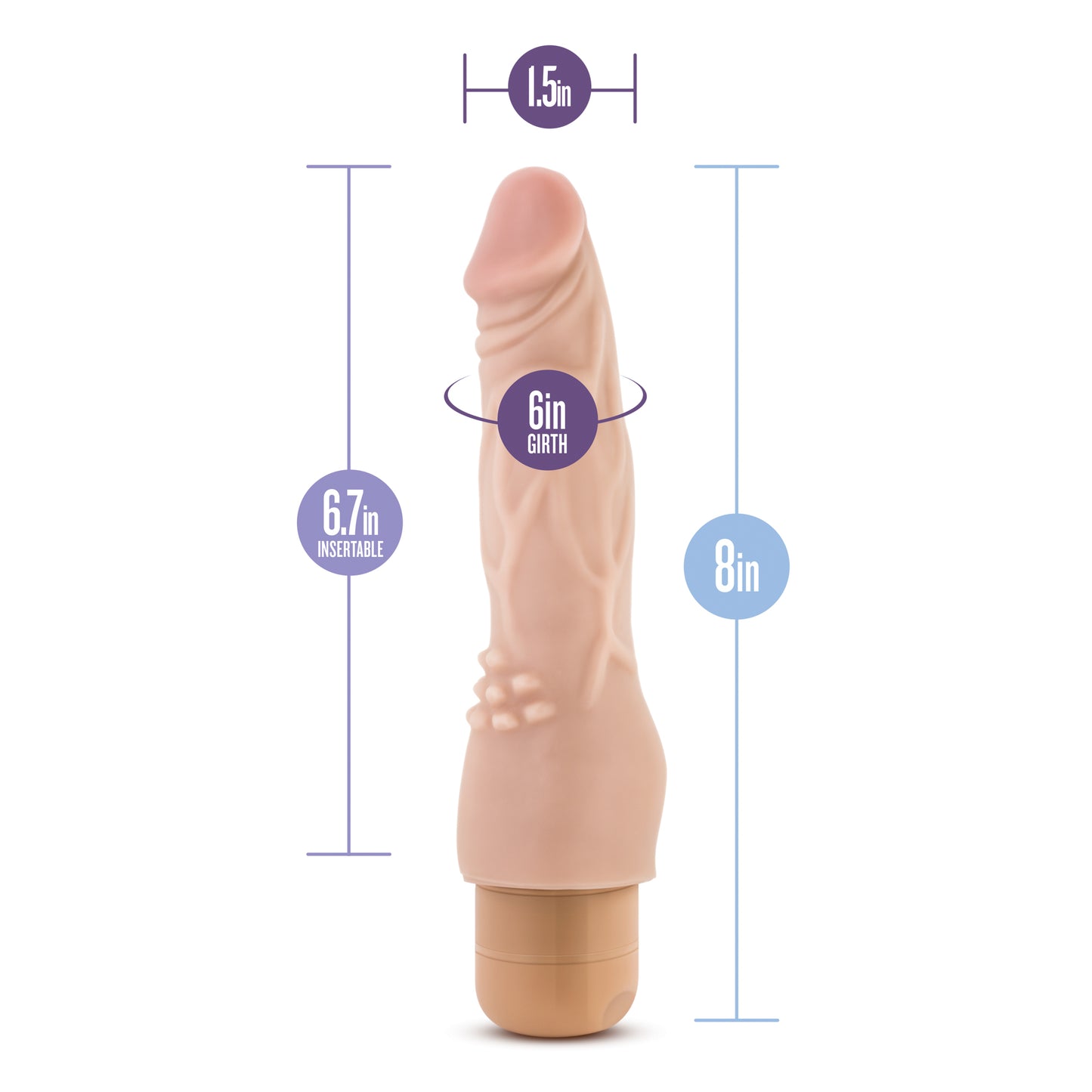 Dr. Skin Vibe #4 Vibrator with Multi-Speed Vibration - Beige