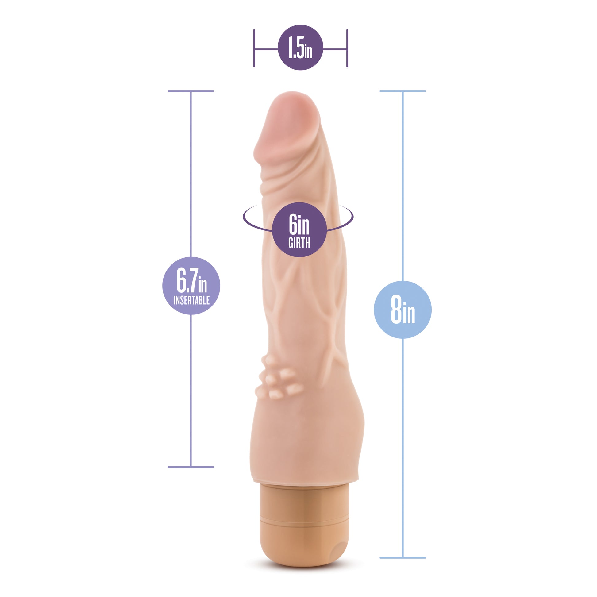 Dr. Skin Vibe #4 Vibrator with Multi-Speed Vibration - Beige