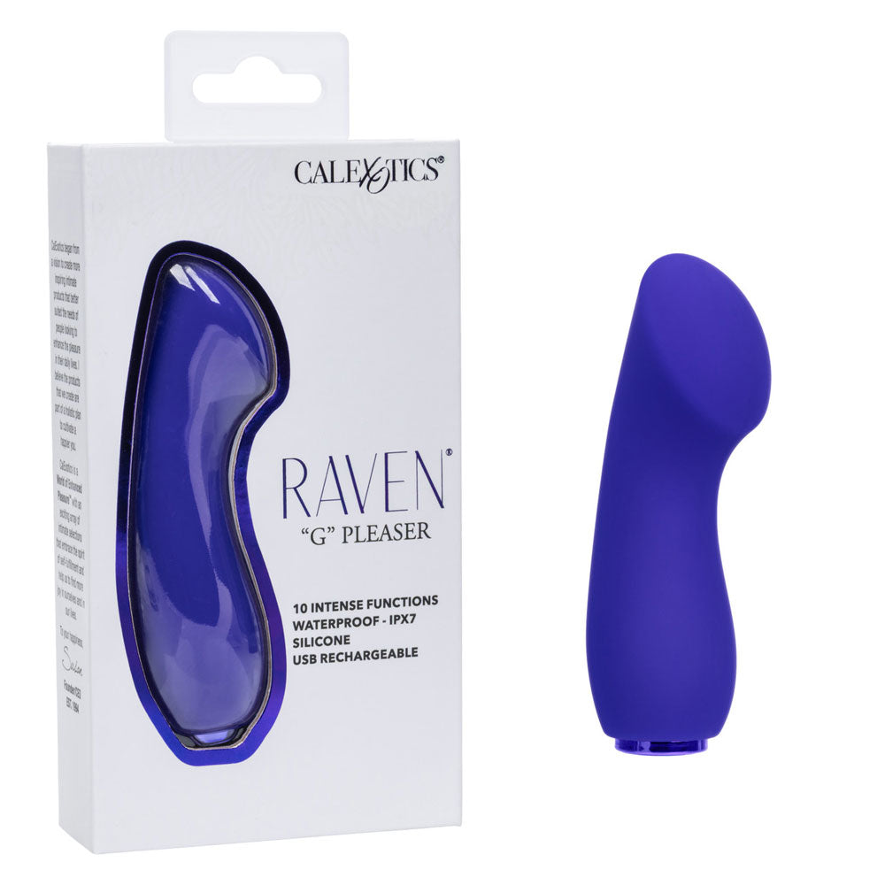 CalExotics Raven G Pleaser Mini Massager - Purple - Waterproof, Rechargeable