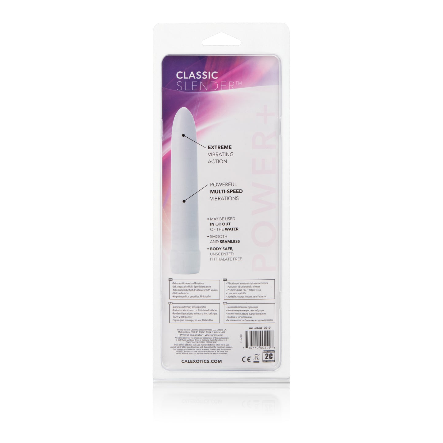 CalExotics Classic Slender Vibrator – Multi-Speed – Beige