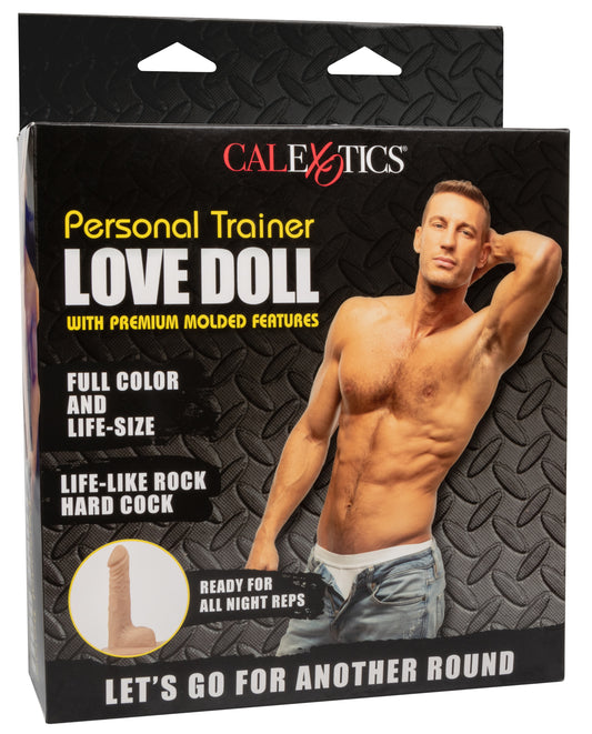 CalExotics Personal Trainer Love Doll – Inflatable Male Sex Doll with Life-Like Features – Multicolor