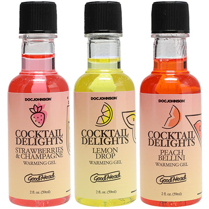 Goodhead Cocktail Delights 3 Pack – Peach Bellini, Strawberries Champagne, Lemon Drop