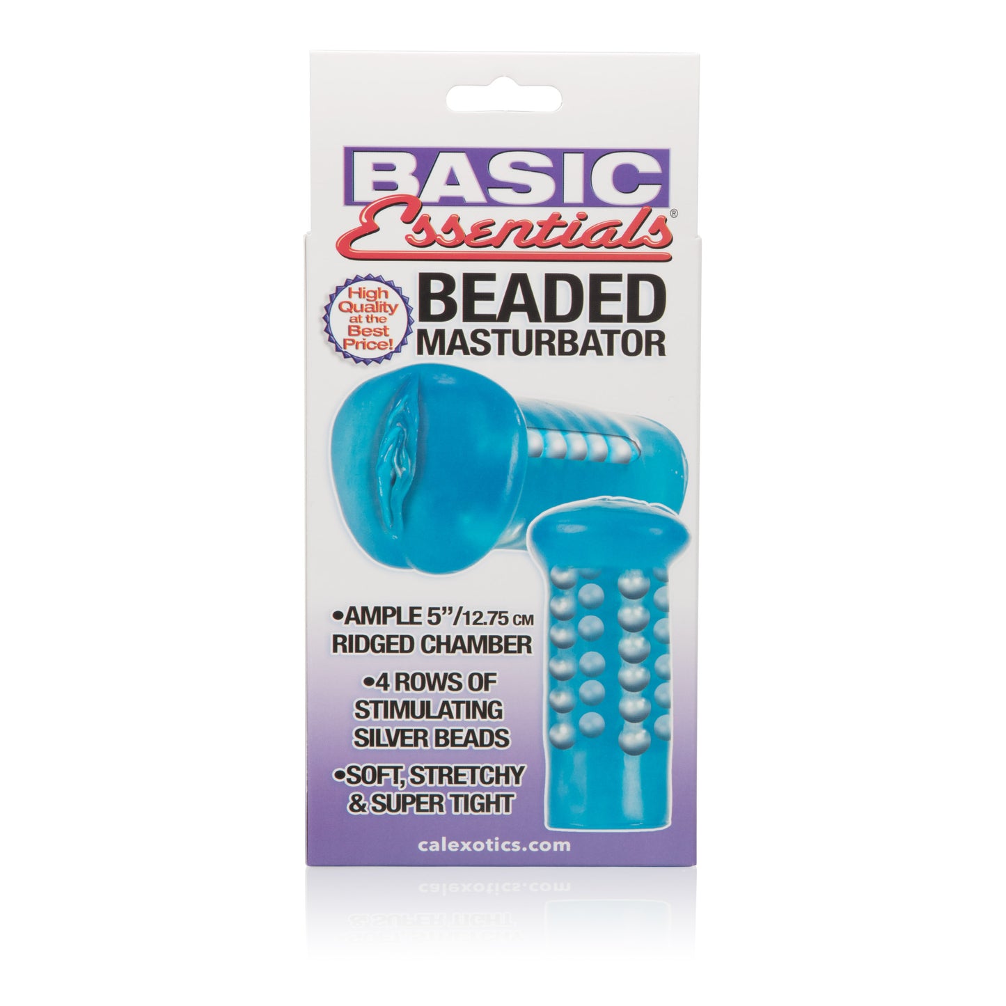 CalExotics Beaded Masturbator – Soft and Stretchy, Blue