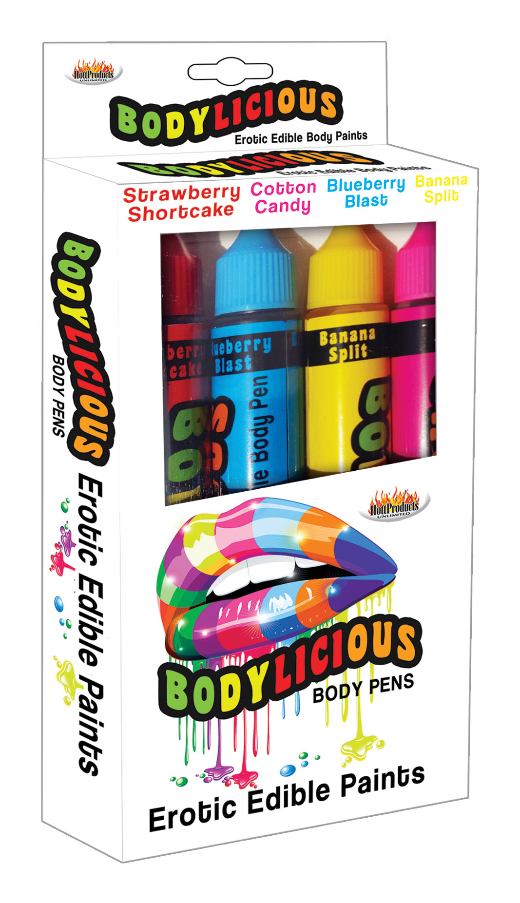 Bodylicious Edible Body Pens - 4 Pack - Assorted Flavors
